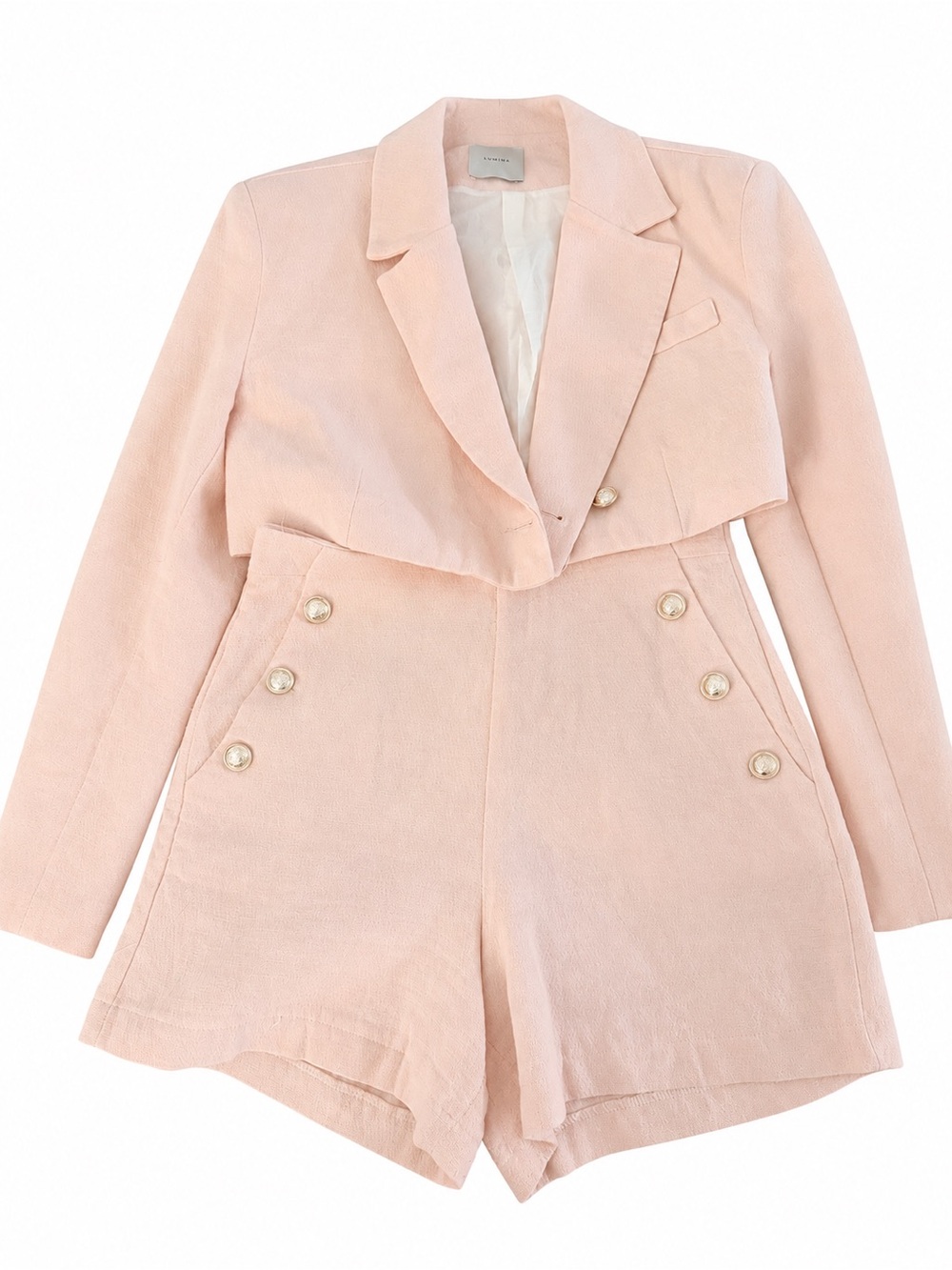 Blush Pink Knit Jacket with Light Lining